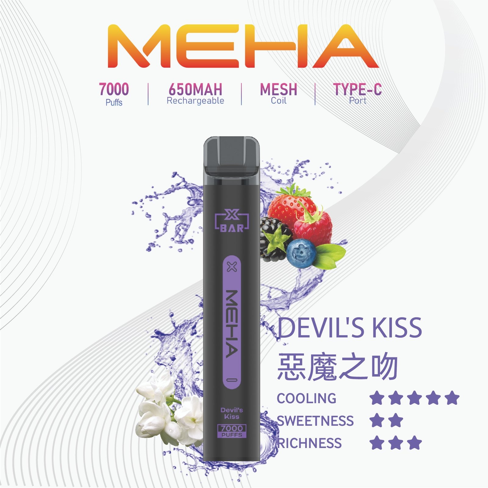 MEHAXBAR小黑條7000口拋棄式5jpg SP2S 台灣官網|電子霧化器專賣|主機煙彈現貨